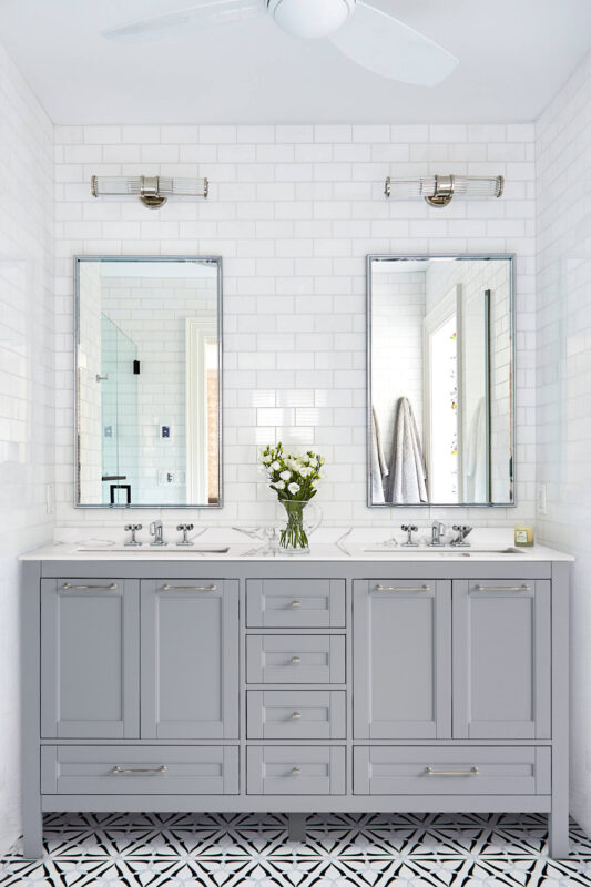 60-inch-gray-double-sink Vanity Bathroom View