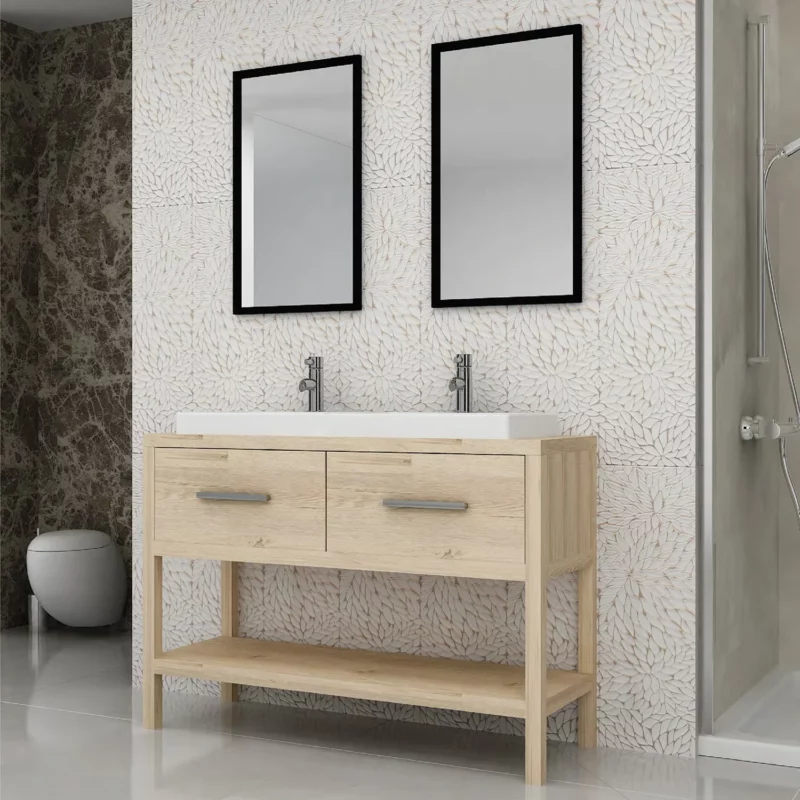 60 Inch Sequoia Double Sink Bathroom Vanity