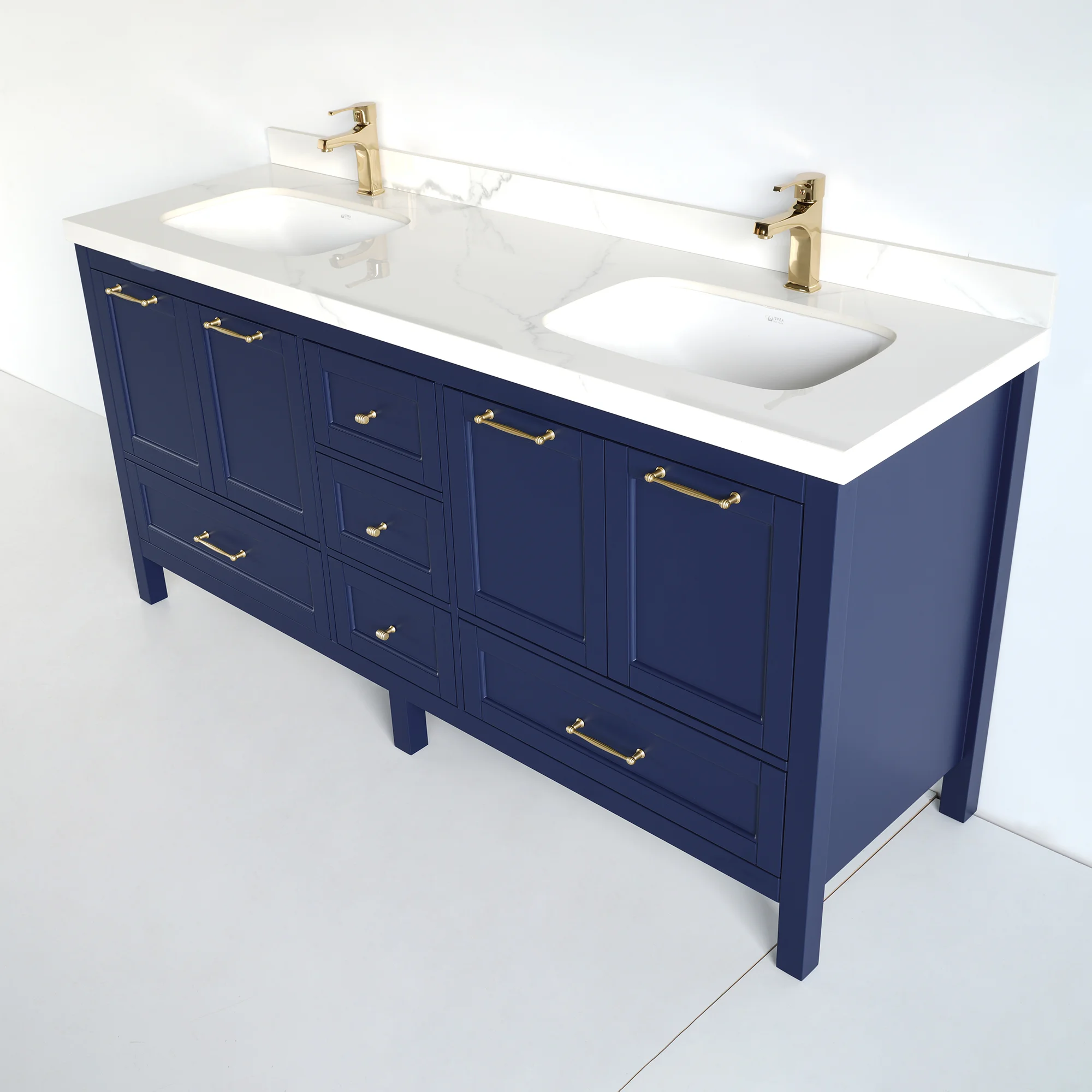 72 Navy Blue Double Sink Vanity
