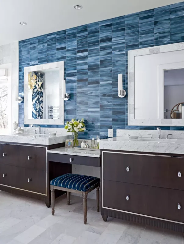 blue variant backsplash vanity